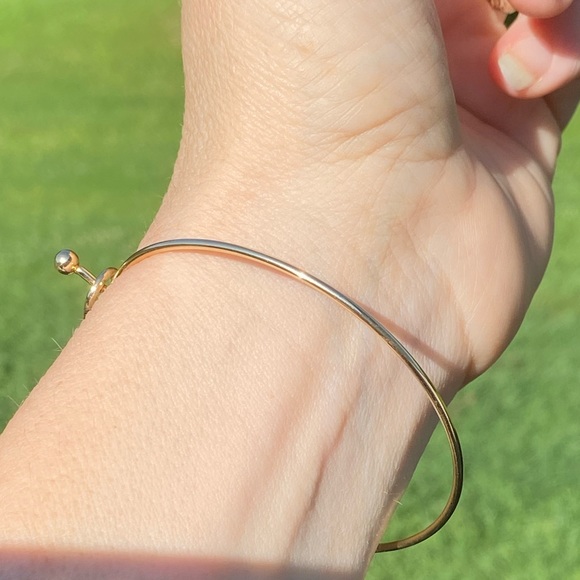 Genuine Rose Quartz hexagon gold tone bracelet - Picture 13 of 13